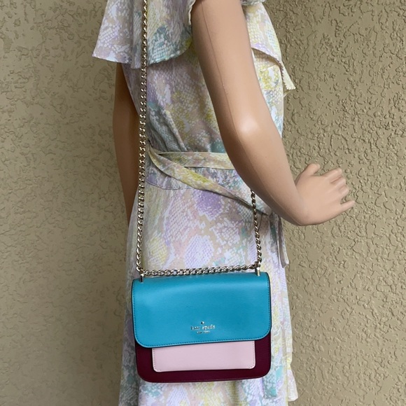 Kate Spade remi colorblock flap chain crossbody - Picture 13 of 16